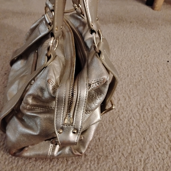 Michael Kors Metallic Leather Handbag - Picture 6 of 10